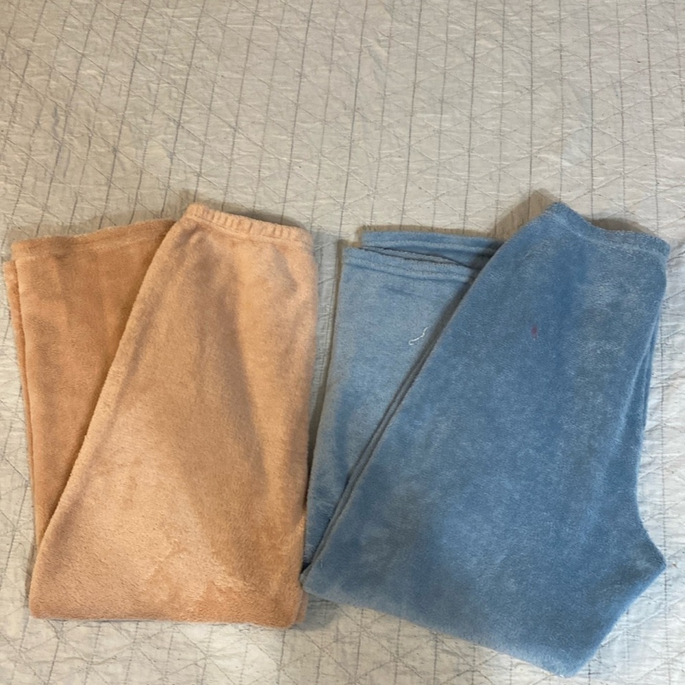 Plush Tan/ Blue Jogger Pants sz XXL